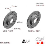 Спортивный задний тормозной диск с насечками 232х9 600321753 Otto Zimmermann Black Z