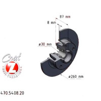 Задний тормозной диск 260х8 470540820 Otto Zimmermann