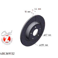 400.3691.52 Zimmermann Sport Z Спортивный задний тормозной диск с перфорацией 295x10 на MERCEDES-BENZ CLA КУПЕ (C117) с двигателем CLA 200 (117.343) 110 кВт (150 л.с.)
