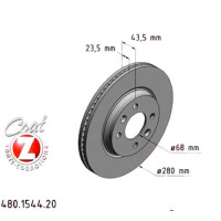 480.1544.20 Zimmermann Передний тормозной диск 280x24 на SAAB 900 I Combi Coupe с двигателем 2.1 -16
