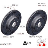 Спортивный задний тормозной диск с насечками 320х24 400367253 Otto Zimmermann Black Z