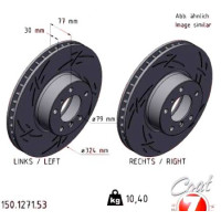 150.1271.53 Zimmermann Black Z Спортивный передний тормозной диск с насечками 324x30 на ALPINA B10 (E39) с двигателем 4.6 V8