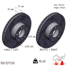 150.1271.53 Zimmermann Black Z Спортивный передний тормозной диск с насечками 324x30 на ALPINA B10 (E39) с двигателем 4.6 V8