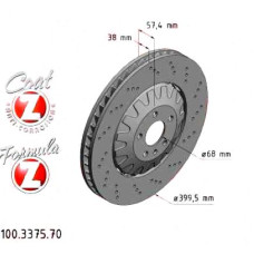 100.3375.70 Zimmermann Formula Z Передний тормозной диск 374,5x36 на AUDI Q7 (4MB, 4MG) с двигателем 3.0 TFSI quattro