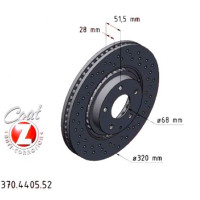 370.4405.52 Zimmermann Sport Z Спортивный передний тормозной диск с перфорацией 320x28 на MAZDA CX-5 (KF) с двигателем 2.0 AWD 110 кВт (150 л.с.)