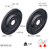 Спортивный задний тормозной диск с насечками 330х22 100333453 Otto Zimmermann Black Z