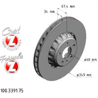 100.3391.75 Zimmermann Formula Z Передний тормозной диск 349x34 на AUDI A6 Allroad (4AH, C8) с двигателем 55 TDI Mild Hybrid quattro 253 кВт (344 л.с.)