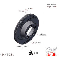460.4512.54 Zimmermann Black Z Спортивный задний левый тормозной диск с насечками 330x28 на PORSCHE 911 (992) с двигателем 3.0 Carrera 4 (992410)