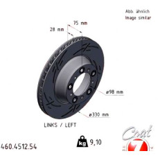 460.4512.54 Zimmermann Black Z Спортивный задний левый тормозной диск с насечками 330x28 на PORSCHE 911 КАБРИОЛЕТ (992) с двигателем 3.0 Carrera 4 (992610)