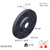 Спортивный передний правый тормозной диск с насечками 350х32 400554955 Otto Zimmermann Black Z