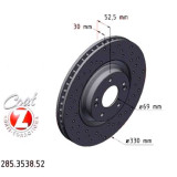 Спортивный передний тормозной диск с перфорацией 330х30 285353852 Otto Zimmermann Sport Z