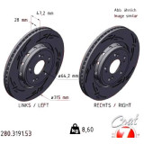 Спортивный передний тормозной диск с насечками 315х28 280319153 Otto Zimmermann Black Z