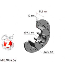 600.1094.52 Zimmermann Sport Z Спортивный передний тормозной диск с перфорацией 278x10 на VW KAEFER с двигателем 1200 1.2 (11)