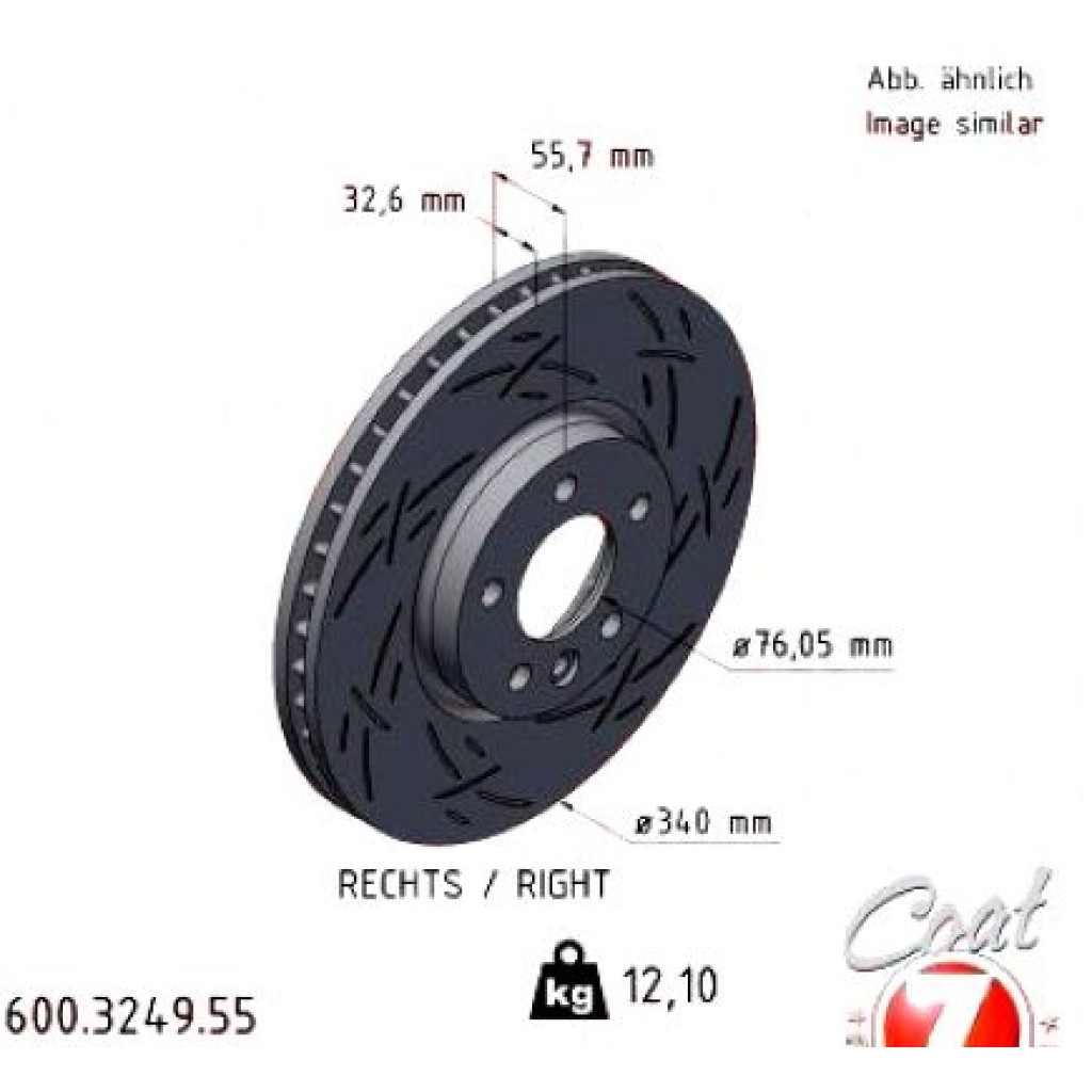 600.3249.55 Zimmermann Black Z Спортивный передний правый