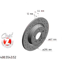 400.5543.52 Zimmermann Sport Z Спортивный задний тормозной диск с перфорацией 295x12 на MERCEDES-BENZ A-CLASS (W177) с двигателем 1.3 A 200 L (177.987)