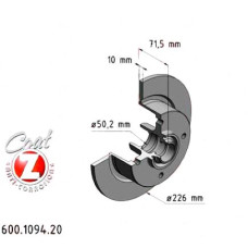 600.1094.20 Zimmermann Передний тормозной диск 278x10 на VW KAEFER с двигателем 1200 1.2 (11)