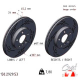 Спортивный передний тормозной диск с насечками 307х24 150292953 Otto Zimmermann Black Z