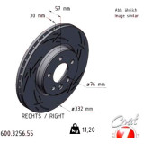 Спортивный передний правый тормозной диск с насечками 332х30 600325655 Otto Zimmermann Black Z