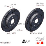 Спортивный задний тормозной диск с насечками 315х23 430261853 Otto Zimmermann Black Z