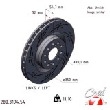 Спортивный передний левый тормозной диск с насечками 350х32 280319454 Otto Zimmermann Black Z