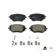 26188.180.2 Zimmermann Передние тормозные колодки на RENAULT CLIO V (B7_) с двигателем 1.0 SCe 75 (B7M5)