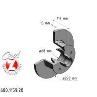 600.1159.20 Zimmermann Передний тормозной диск 278x13 на VW TRANSPORTER T3 АВТОБУС (25_) с двигателем 1.6