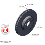 Передний тормозной диск 330х32 400552230 Otto Zimmermann Formula S