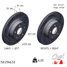 150.2966.53 Zimmermann Black Z Спортивный задний тормозной диск с насечками 300x20 на BMW 4 Gran Coupe (G26) с двигателем 420 d Mild-Hybrid