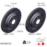Спортивный задний тормозной диск с насечками 330х22 400368753 Otto Zimmermann Black Z