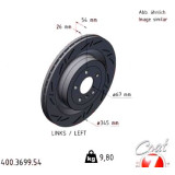 Спортивный задний левый тормозной диск с насечками 345х26 400369954 Otto Zimmermann Black Z