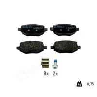 26198.175.2 Zimmermann Задние тормозные колодки на OPEL VAUXHALL MOKKA с двигателем 1.5 (76)