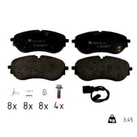 26407.190.2 Zimmermann Передние тормозные колодки на VW ID.4 (E21) с двигателем Performance