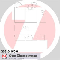 20910.150.9 Zimmermann Задние тормозные колодки на PORSCHE 911 КАБРИОЛЕТ с двигателем 3.0 SC