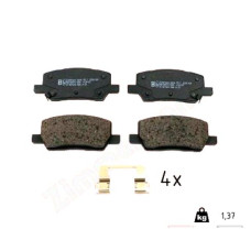 26496.155.2 Zimmermann Задние тормозные колодки на TESLA MODEL S (5YJS) с двигателем 60 285 кВт (388 л.с.)
