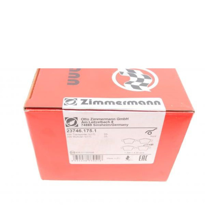 23746.175.1 Передние тормозные колодки Otto Zimmermann 23746.175.1 Передние тормозные колодки Otto Zimmermann