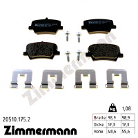 205101752 Zimmermann Задние тормозные колодки 
