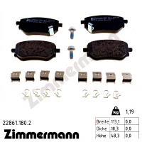 228611802 Zimmermann Задние тормозные колодки 