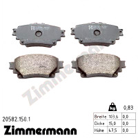 205821501 Zimmermann Задние тормозные колодки 