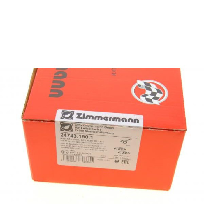 24743.190.1 Передние тормозные колодки Otto Zimmermann 24743.190.1 Передние тормозные колодки Otto Zimmermann