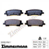 221121701 Zimmermann Задние тормозные колодки 
