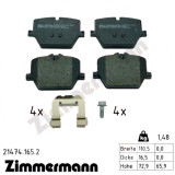 214741652 Zimmermann Задние тормозные колодки 