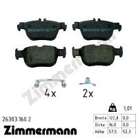 263031602 Zimmermann Задние тормозные колодки 