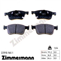 229101601 Zimmermann Передние тормозные колодки 