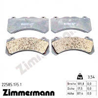 225851751 Zimmermann Передние тормозные колодки 