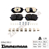 229421952 Zimmermann Передние тормозные колодки 