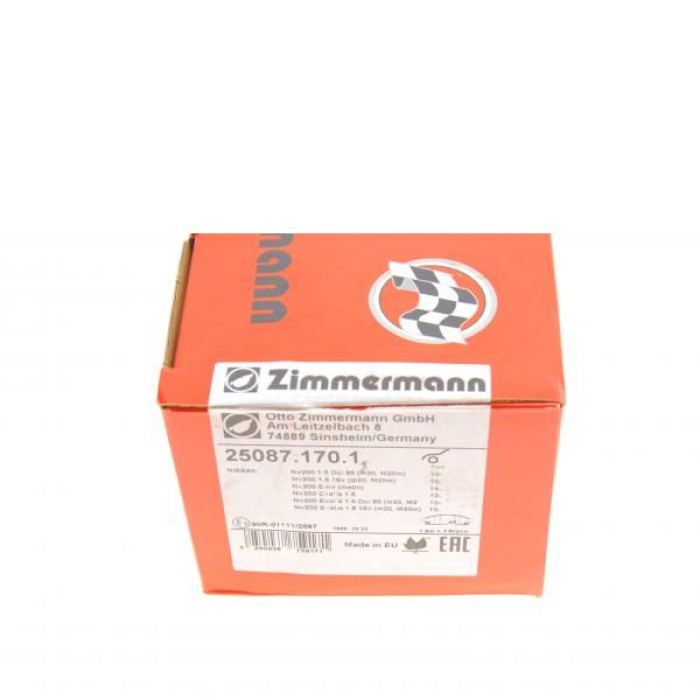 25087.170.1 Передние тормозные колодки Otto Zimmermann 25087.170.1 Передние тормозные колодки Otto Zimmermann