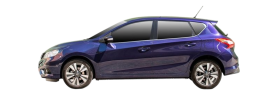 NISSAN PULSAR НАКЛОННА ЗАДНЯ ЧАСТИНА (C13)
