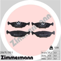 Задние тормозные колодки 206751701 Otto Zimmermann