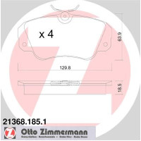 Передние тормозные колодки 213681851 Otto Zimmermann