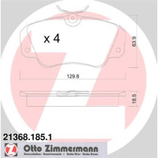 Передние тормозные колодки 213681851 Otto Zimmermann